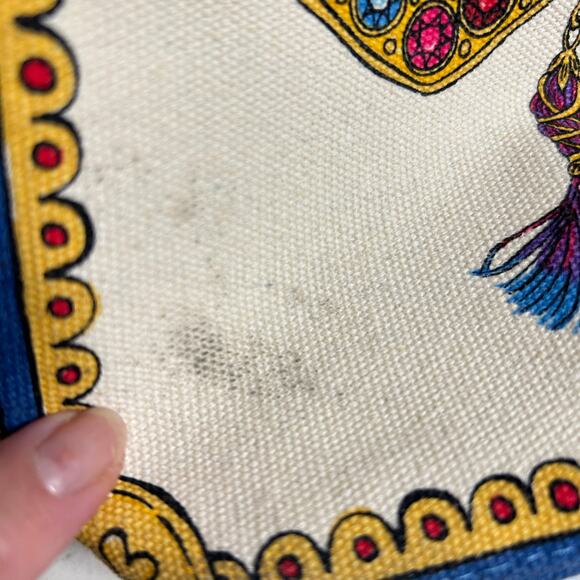 Brighton Large Glittering Love Canvas Tote Jewels Keep Your Spirits Bright 14x16 - Picture 11 of 12